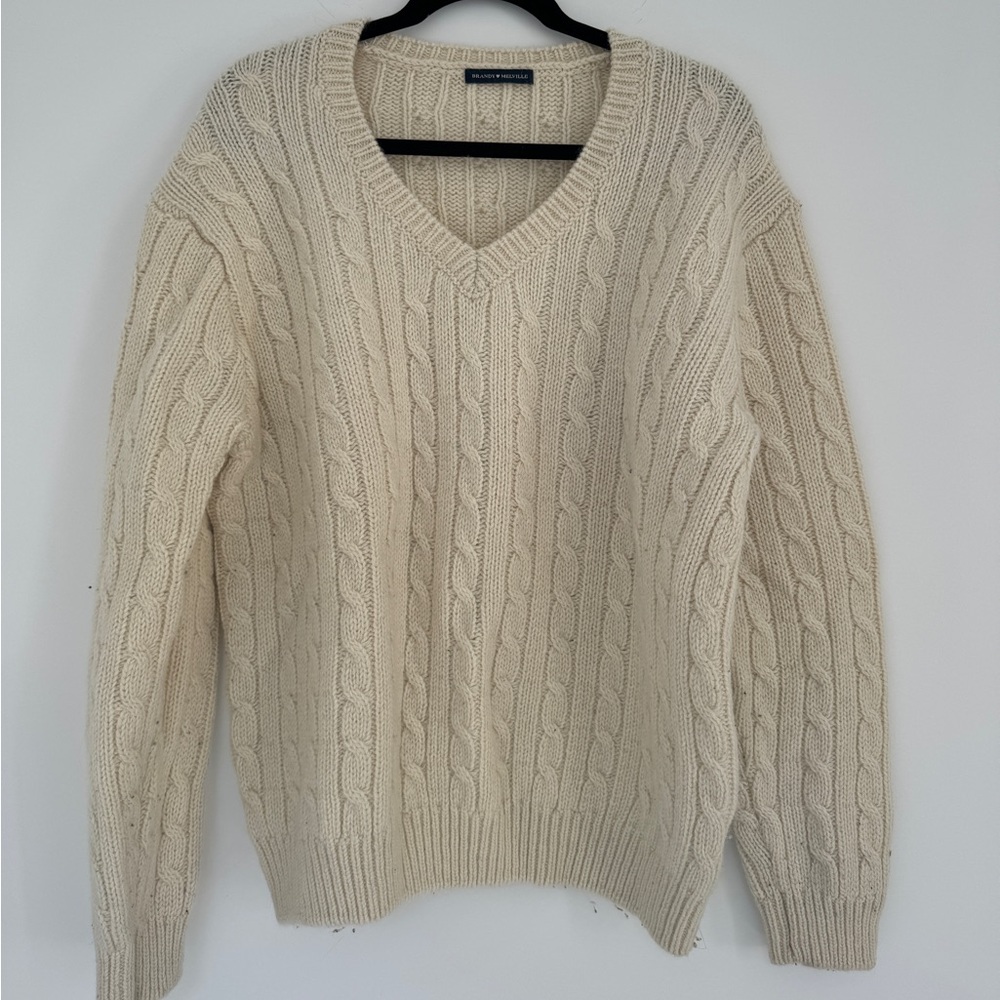 Chunky Wool Cable Knit Sweater
